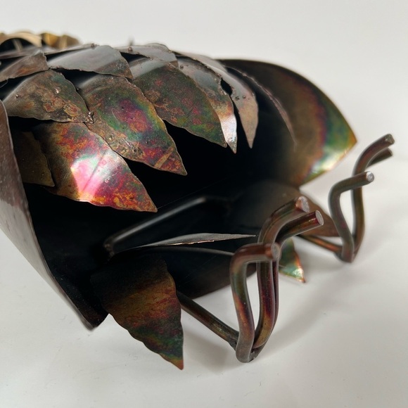 MCM Brutalist Owl Vintage 1970 Curtis Jere Style Sheetmetal Welded Collectible - Picture 6 of 10